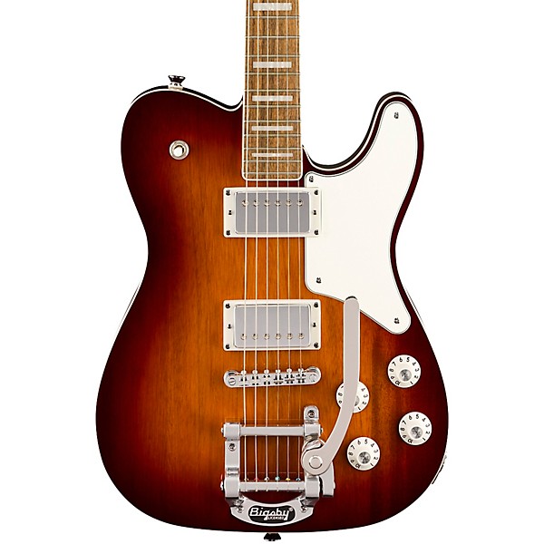 Squier Paranormal Troublemaker Telecaster Deluxe Electric Guitar With Bigsby Vibrato - Honey Sunburst