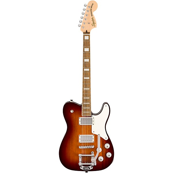 Squier Paranormal Troublemaker Telecaster Deluxe Electric Guitar With Bigsby Vibrato - Honey Sunburst
