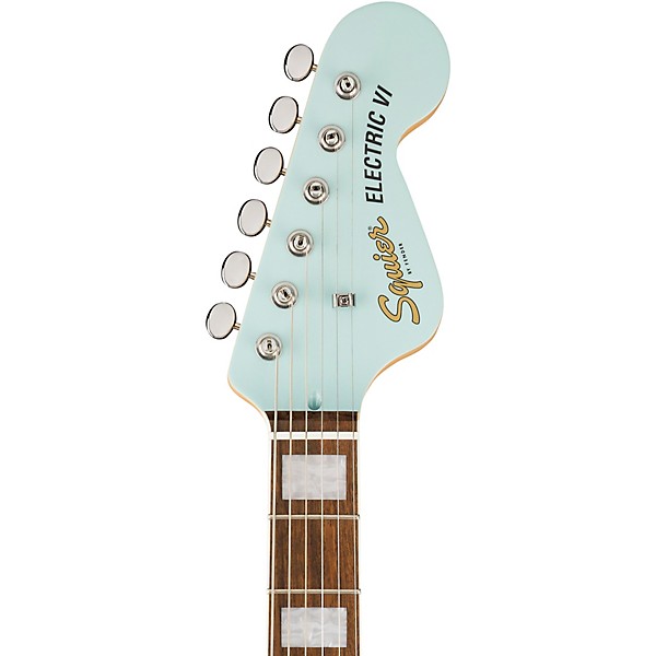 Squier Paranormal Electric VI Electric Guitar - Daphne Blue