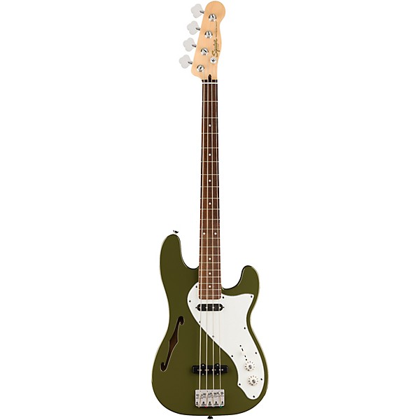 Squier Paranormal Precision Bass Thinline SJ - Laurel Fingerboard, Olive