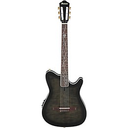 Ibanez TOD20FMN Tim Henson Signature Nylon-String Acoustic-Electric Guitar - Black Burst Fade