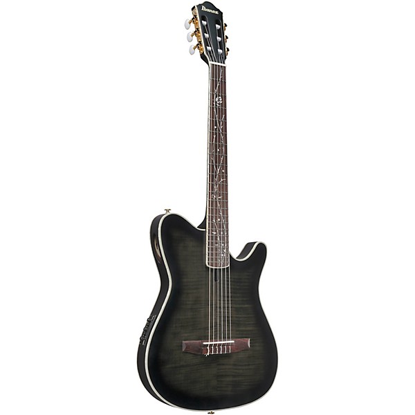 Ibanez TOD20FMN Tim Henson Signature Nylon-String Acoustic-Electric Guitar - Black Burst Fade