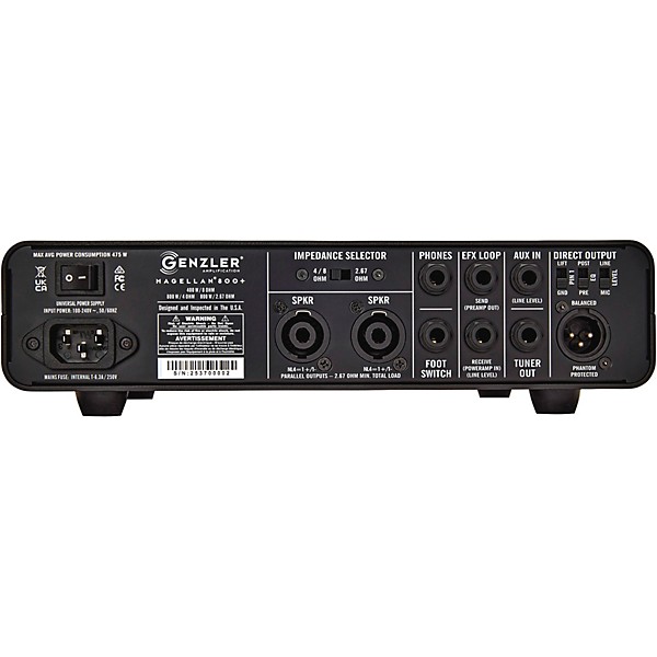 Genzler Amplification Magellan 800+ 800W Bass Amp Head - Gray