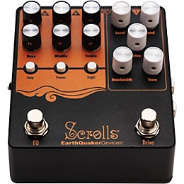 EarthQuaker Devices Scrolls Bass Odyssey EQ and Overdrive Pedal - Black