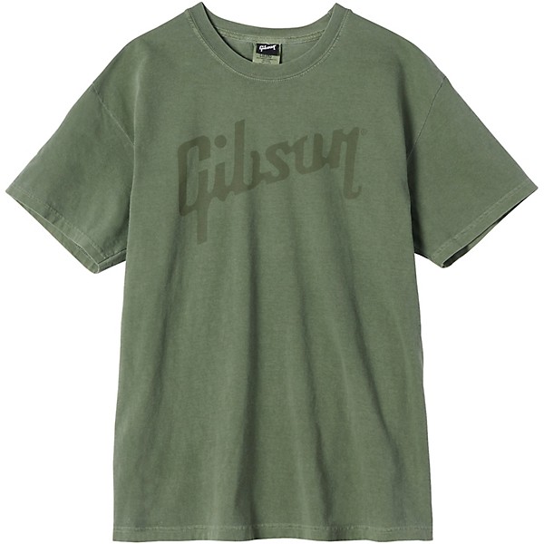 Gibson Olive Logo T-Shirt Large