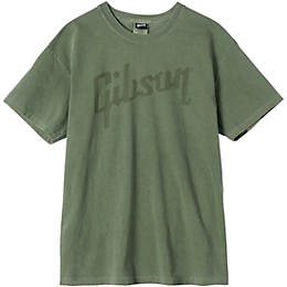 Gibson Olive Logo T-Shirt Small