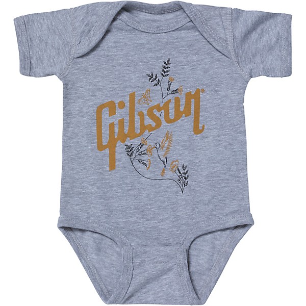 Gibson Hummingbird Onesie 18/24M Gray
