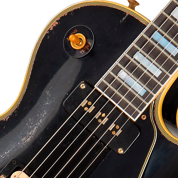 Gibson Custom 1954 Les Paul Custom Reissue Electric Guitar - Heavy Aged, Ebony