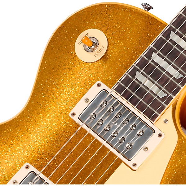 Gibson Custom 1957 Les Paul Reissue Electric Guitar With TV Jones Power'Tron Pickups - VOS, Gold Sparkle