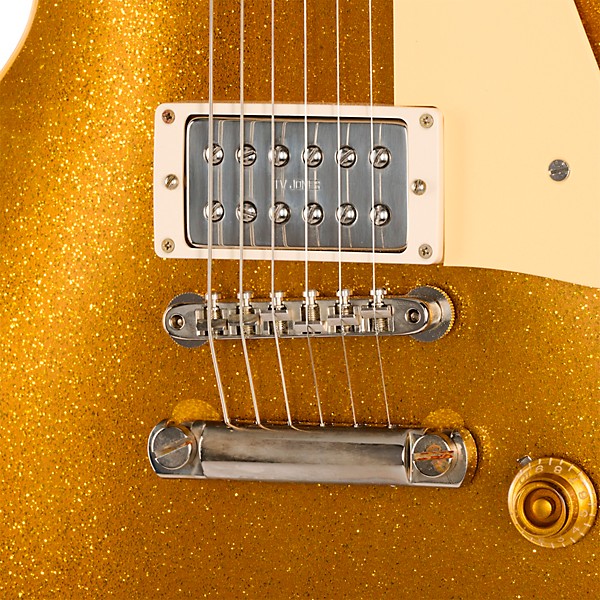 Gibson Custom 1957 Les Paul Reissue Electric Guitar With TV Jones Power'Tron Pickups - VOS, Gold Sparkle