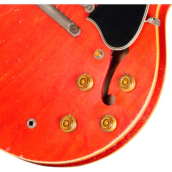 Gibson Custom 1958 ES-335 Reissue Semi-Hollowbody Electric Guitar - Heavy Aged, Watermelon Red