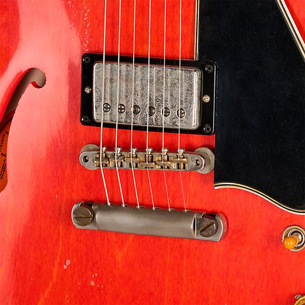 Gibson Custom 1958 ES-335 Reissue Semi-Hollowbody Electric Guitar - Heavy Aged, Watermelon Red
