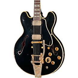Gibson Custom 1959 ES-345 Reissue Semi-Hollowbody Electric Guitar With Bigsby - Heavy Aged, Ebony