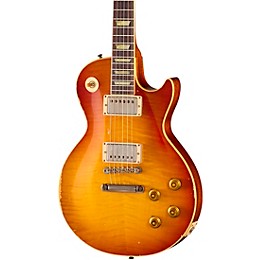 Gibson Custom 1959 Les Paul Standard Reissue Electric Guitar - Heavy Aged, Molten Amber Burst