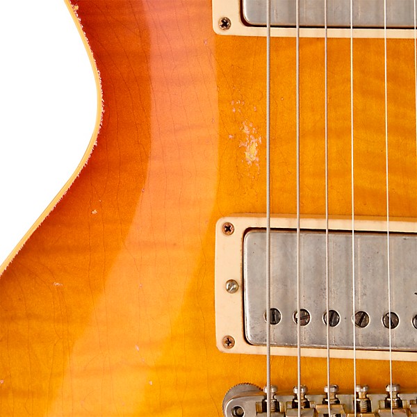 Gibson Custom 1959 Les Paul Standard Reissue Electric Guitar - Heavy Aged, Faded Peach Burst