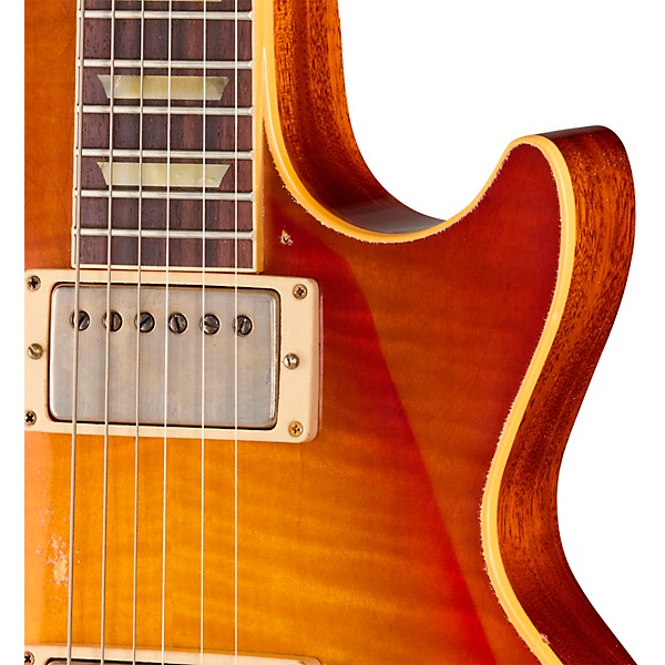 Gibson Custom 1959 Les Paul Standard Reissue Electric Guitar - Heavy Aged, Faded Peach Burst