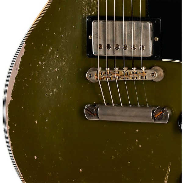 Gibson Custom 1968 Les Paul Custom Reissue Electric Guitar - Heavy Aged, Olive Drab
