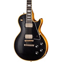 Gibson Custom 1968 Les Paul Custom Reissue Electric Guitar - Light Aged, Ebony Gold Back