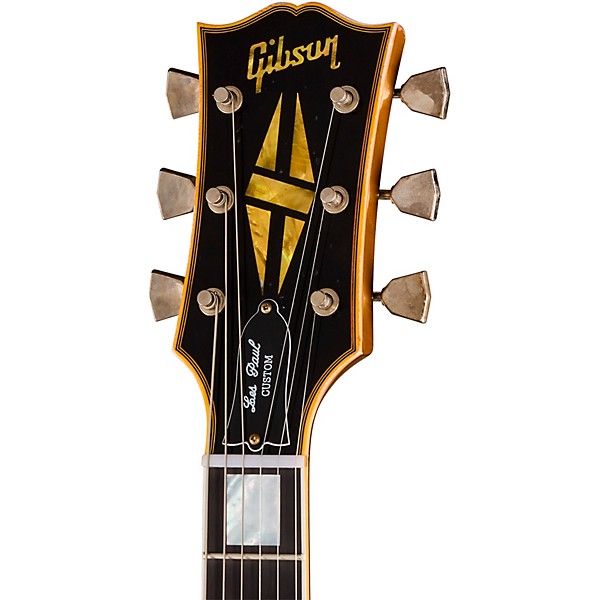 Gibson Custom 1968 Les Paul Custom Reissue Electric Guitar - Light Aged, Ebony Gold Back