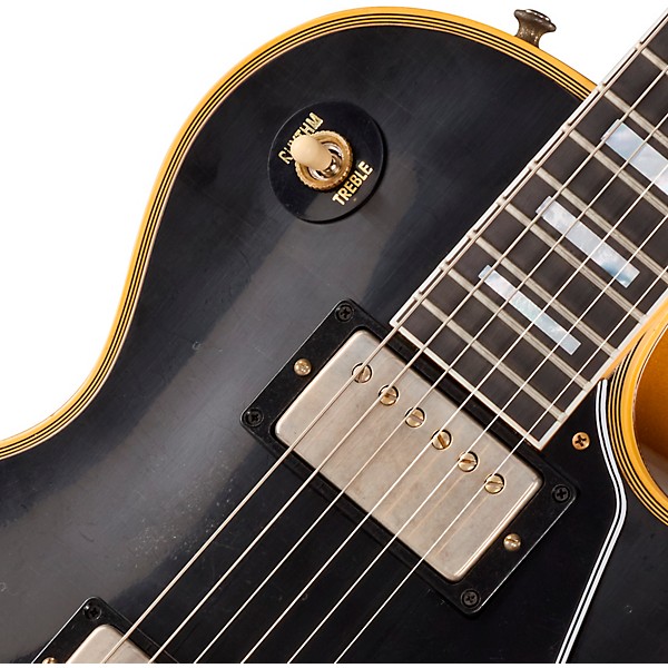 Gibson Custom 1968 Les Paul Custom Reissue Electric Guitar - Light Aged, Ebony Gold Back