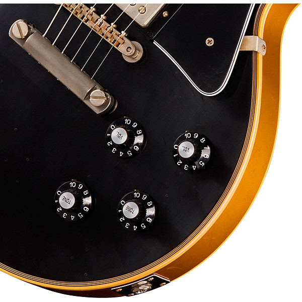 Gibson Custom 1968 Les Paul Custom Reissue Electric Guitar - Light Aged, Ebony Gold Back