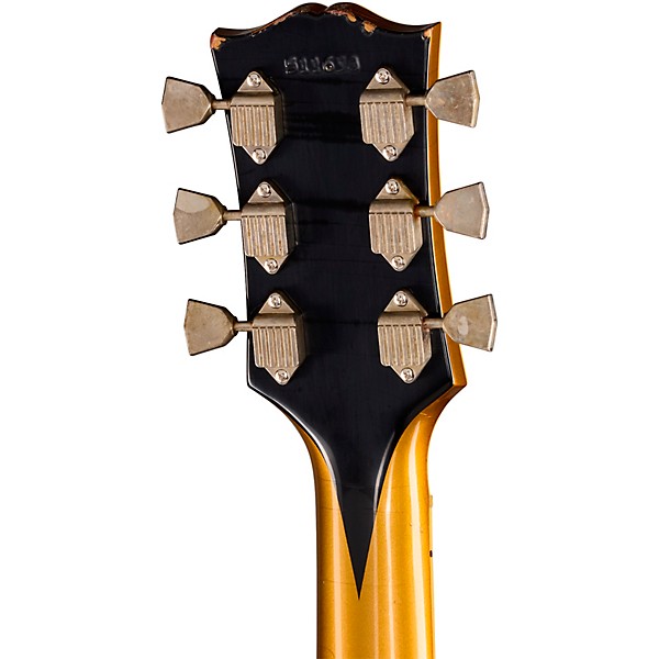 Gibson Custom 1968 Les Paul Custom Reissue Electric Guitar - Light Aged, Ebony Gold Back