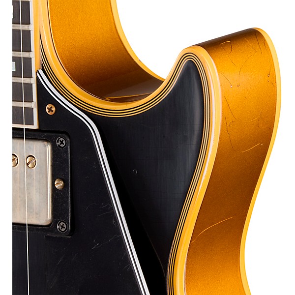 Gibson Custom 1968 Les Paul Custom Reissue Electric Guitar - Light Aged, Ebony Gold Back