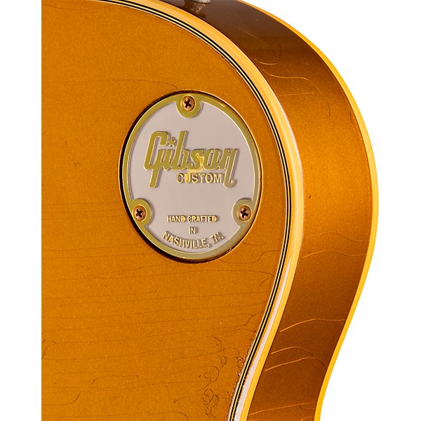 Gibson Custom 1968 Les Paul Custom Reissue Electric Guitar - Light Aged, Ebony Gold Back