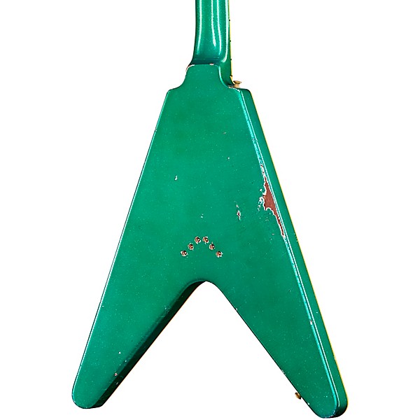 Gibson Custom Flying V Custom Electric Guitar - Heavy Aged, Teal Sparkle