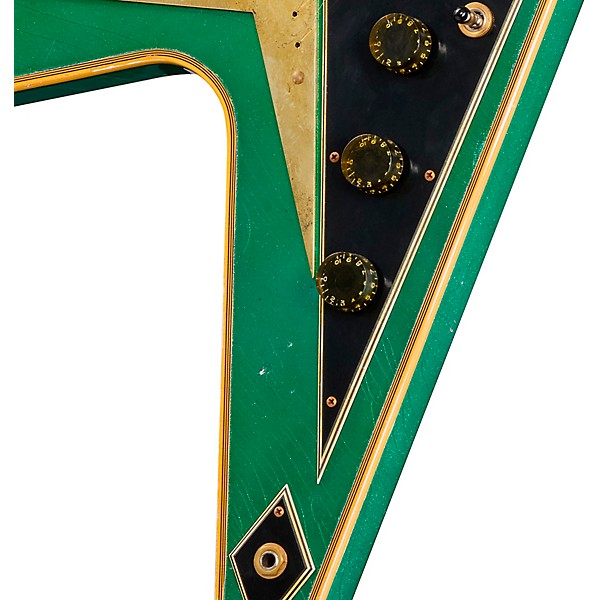 Gibson Custom Flying V Custom Electric Guitar - Heavy Aged, Teal Sparkle