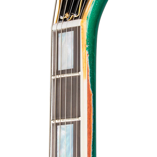 Gibson Custom Flying V Custom Electric Guitar - Heavy Aged, Teal Sparkle