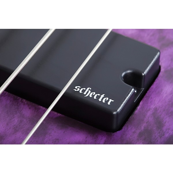 Schecter Guitar Research Stiletto Extreme-4 Electric Bass Guitar - Satin Purple Burst