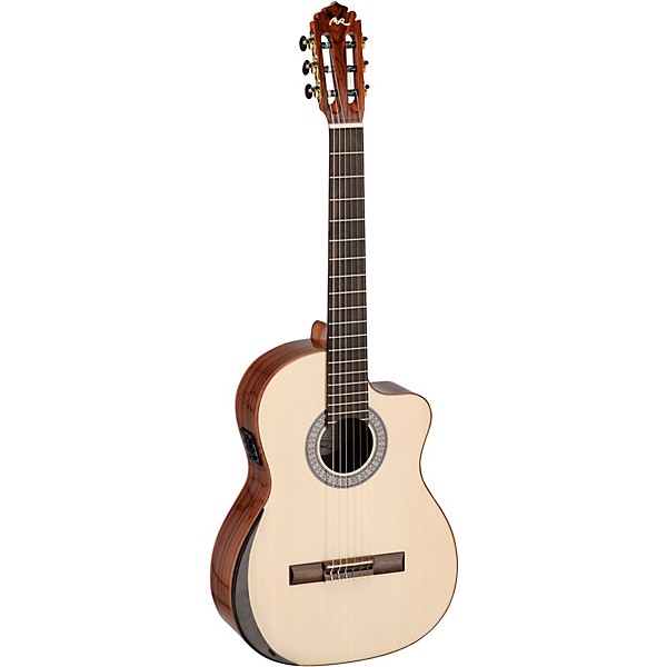 Manuel Rodriguez Academia Exotica Santos Pavo Real Cutaway Acoustic-Electric Classical Guitar Natural