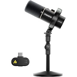 maono PD200W Hybrid Wireless Dynamic Podcast Microphone With Desktop Stand