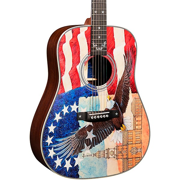 Martin HD-28 Semiquincentennial Dreadnought Acoustic Guitar - Custom Artwork