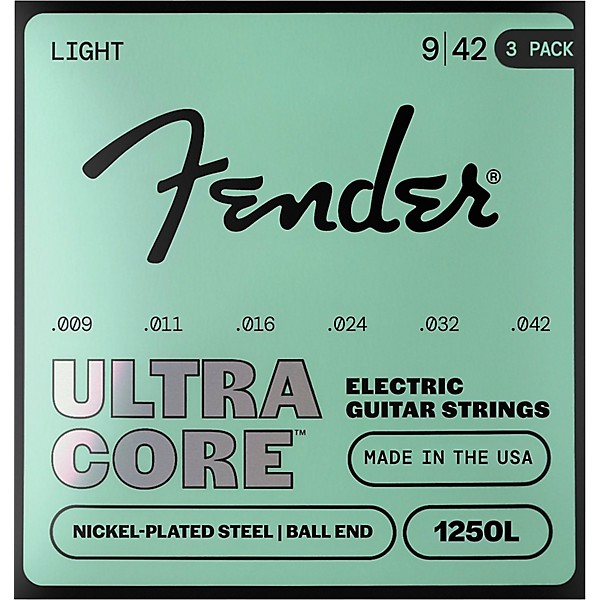 Fender 4250 UltraCore Bullets Electric Guitar Strings 3-Pack - Light