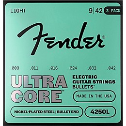 Fender 1250 UltraCore Electric Guitar Strings 3-Pack - Light