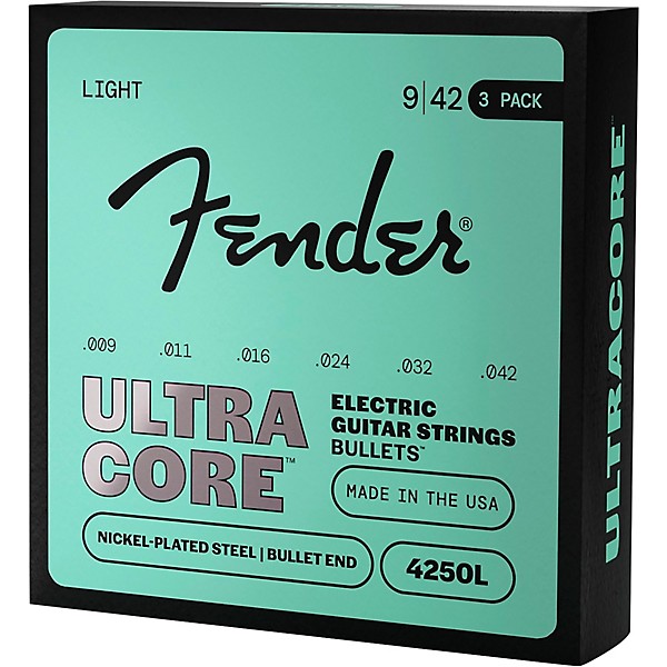 Fender 1250 UltraCore Electric Guitar Strings 3-Pack - Light