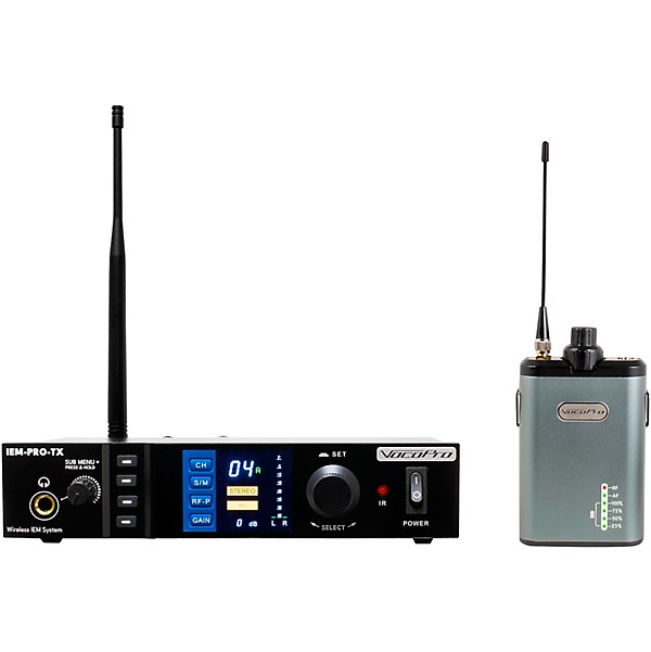 VocoPro IEM-PRO Range UHF Stereo Wireless In-Ear Monitor System