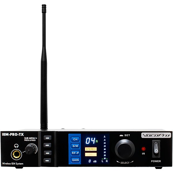 VocoPro IEM-PRO Range UHF Stereo Wireless In-Ear Monitor System