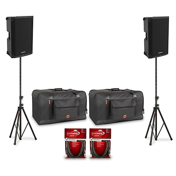Mackie Thump15v4 15" Powered Speaker Pair With Bags, Cables & Stands
