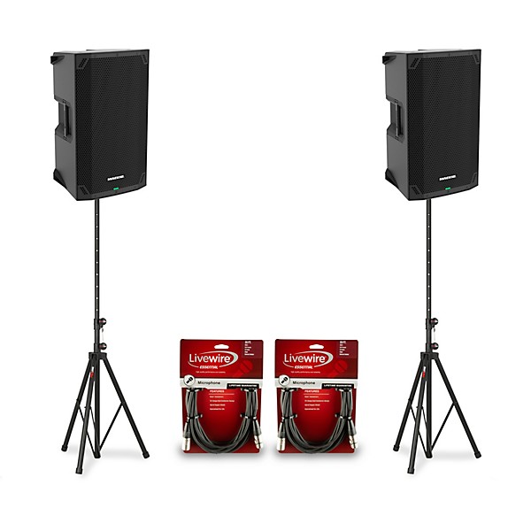 Mackie Thump12v4 12" Powered Speaker Pair With Cables & Stands