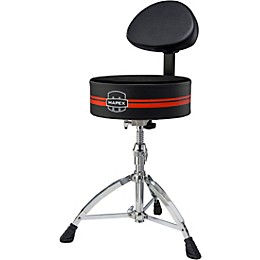 Mapex T680SE Drum Throne With Backrest - Racing Stripe, Black