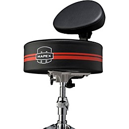 Mapex T680SE Drum Throne With Backrest - Racing Stripe, Black