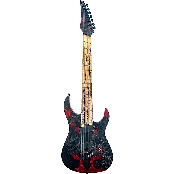 Legator Ninja 7 String Multi-Scale X Series Electric Guitar Black Widow