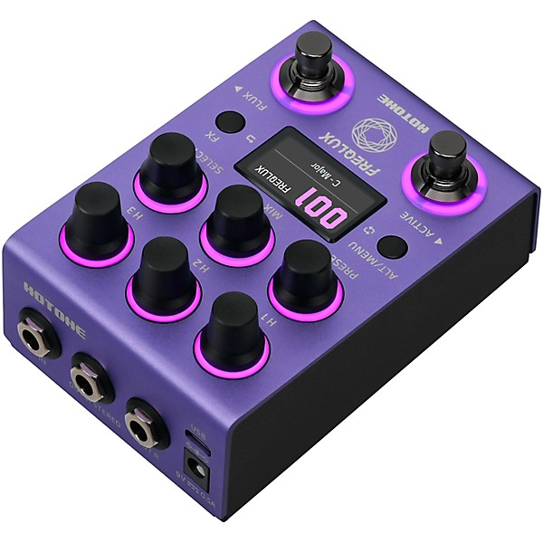 Hotone Freqlux Tri-Pitch Engine Pitch Shifter Pedal - Purple