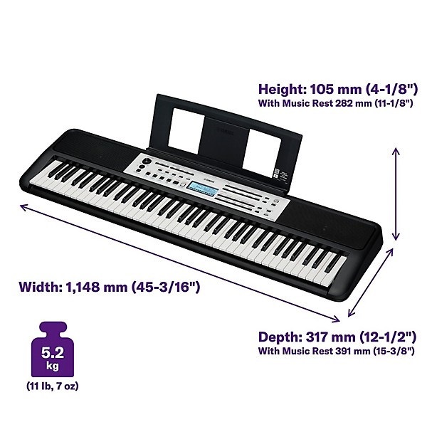 Yamaha YPT-W320 76-Key Portable Keyboard