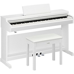 Yamaha Arius YDP-166 88-Key Digital Upright Piano With Bench - White