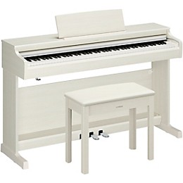 Yamaha Arius YDP-166 88-Key Digital Upright Piano With Bench - White Birch
