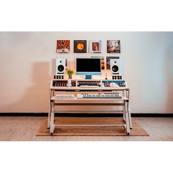 Wavebone Headquarter Studio Workstation Desk - Woodgrain